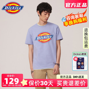 圆领棉舒适短Tee Dickies门店款 T恤 彩色LOGO印花短袖 男式 春夏新品