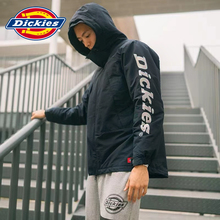 Dickies左袖印花拉链连帽充棉夹克冬季新品棉服厚外套男保暖8135