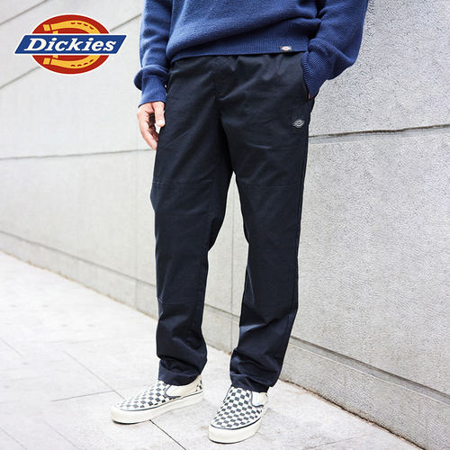 Dickies帝酷适秋冬新色松紧腰围双膝裤小LOGO休闲裤男女情侣同款
