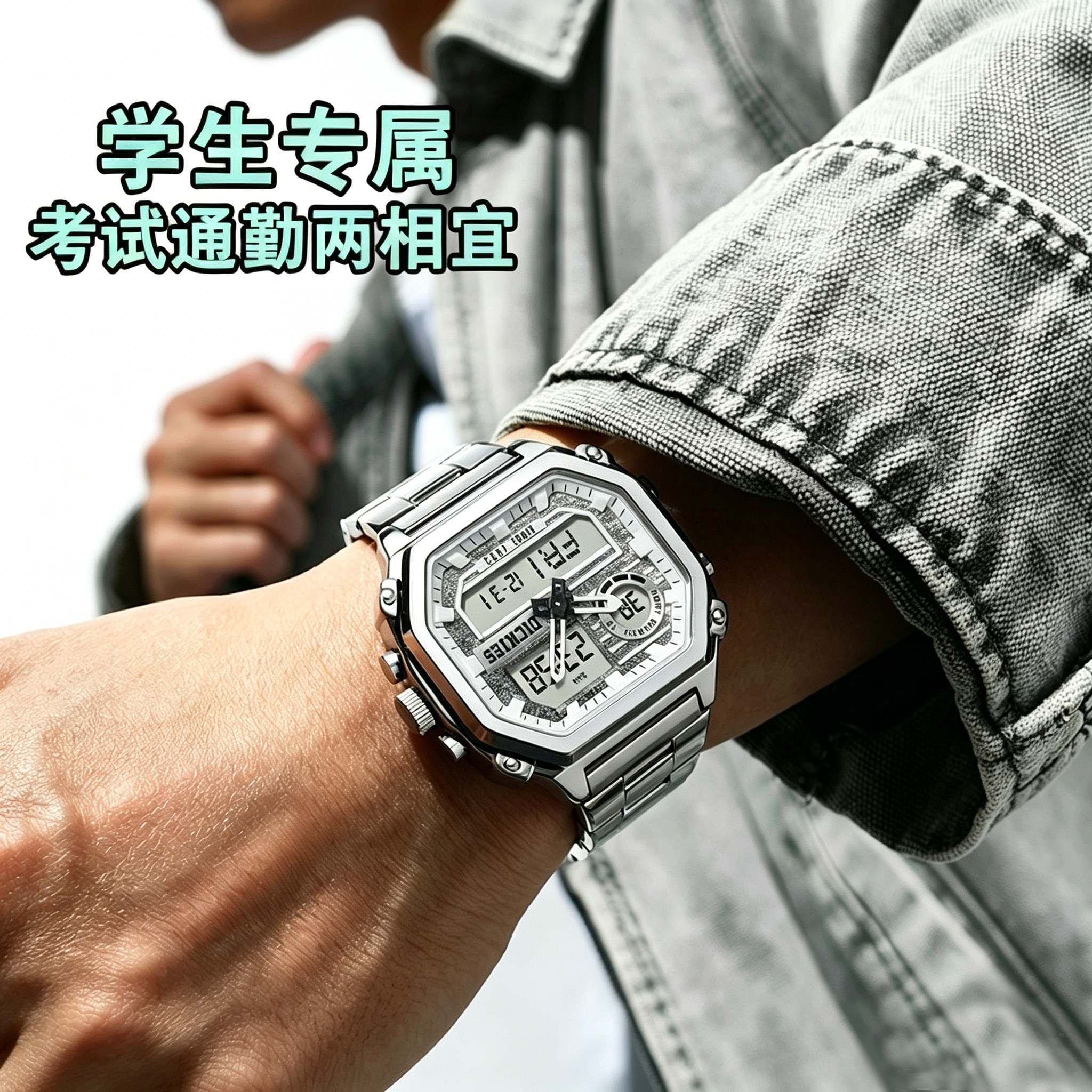 Dickies潮流双显机械硅胶腕表图片