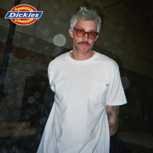 Dickies帝酷适春夏口袋logo工装 T恤男女情侣 休闲重磅棉宽松短袖