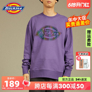 圆领卫衣男镭射大LOGO休闲舒适上衣宽松DK010296 Dickies秋冬新款