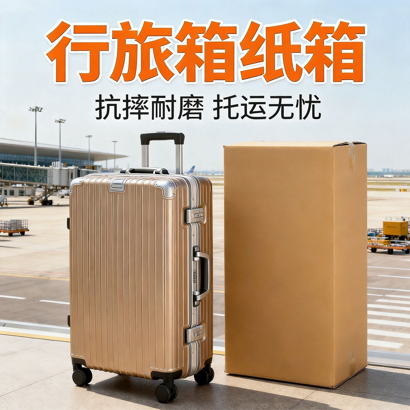 24/28寸行李箱打包专用纸箱拉杆箱邮寄快递纸壳外包装保护纸盒子图片