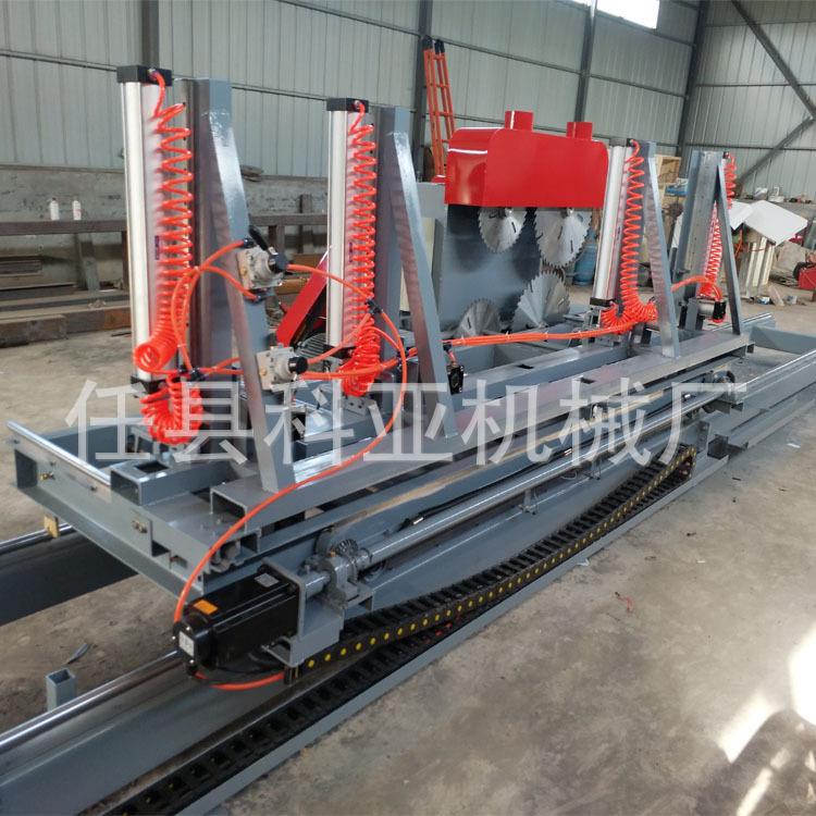 大型多规格全自动四轴圆木推台锯 高效四轴原木推台锯