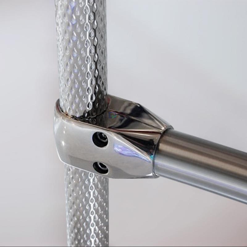 304楼梯不锈钢扶手管医院公交地铁安全防滑扶手菱形花纹管压花管