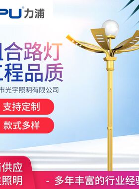 厂家定 制8-15米中华玉兰灯 广场市政道路大型工程LED景观灯组合