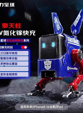 重力星球（GravaStar）狗氮快充充电器双TypeC数据线套装手机桌面充电站插头 65W氮化镓