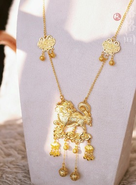 格格间原创【金麒麟】晚明风平安锁明制婚服项圈古风项链女璎珞