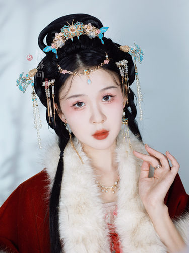 格格间发冠套装保色铜新娘凤冠