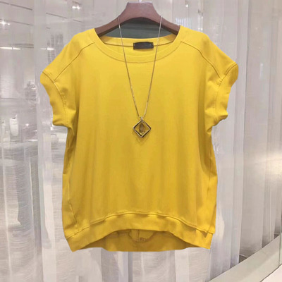 上衣韩版时简约圆领尚