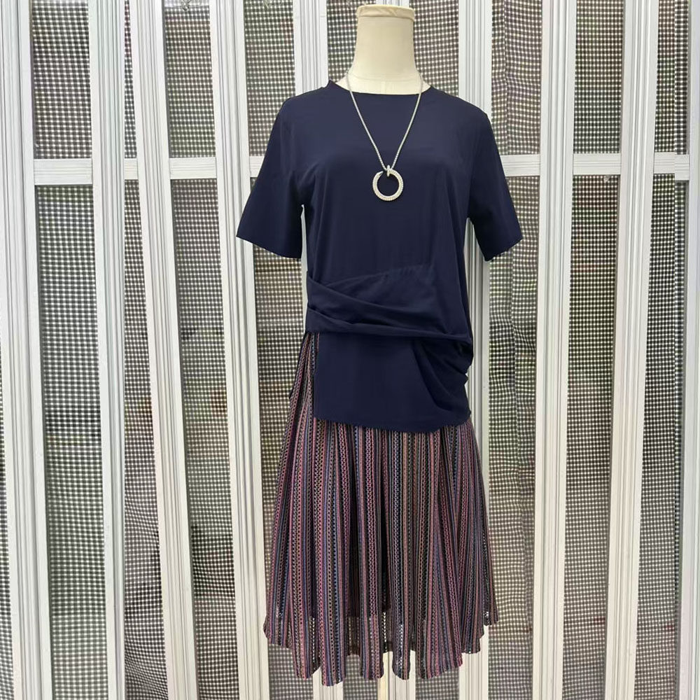 2025夏季新款韩版时尚气质百搭显瘦网纱蕾丝短袖连衣裙女小众裙子