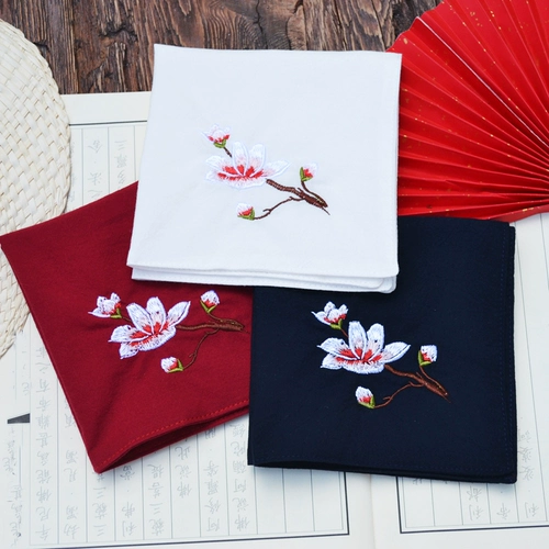 Хлопковый двухэтажный комфортный носовой платок для школьников для влюбленных, орхидея, с вышивкой, делается под заказ