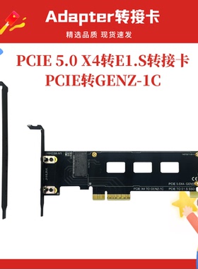PCIE转GENZ-1C pciex4转接E1.S固态硬盘GEN5转接卡SSDadapter
