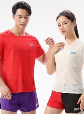 URG追风速透一体织跑步短袖T恤风洞春夏秋季男女徒步运动圆领速干