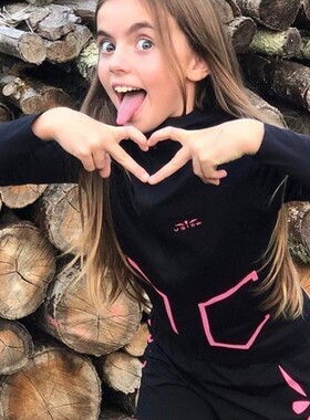 UGLOW儿童连帽抓绒衣户外运动保暖吸汗透气动感时尚柔软亲肤上衣