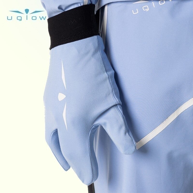 UGLOW并指软壳手套春秋冬季户外跑步运动越野跑徒步登山滑雪保暖