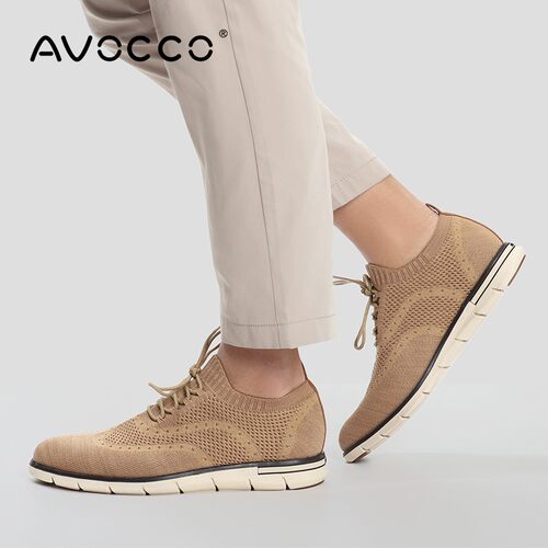 AVOCCO男款轻便时尚透气飞织鞋