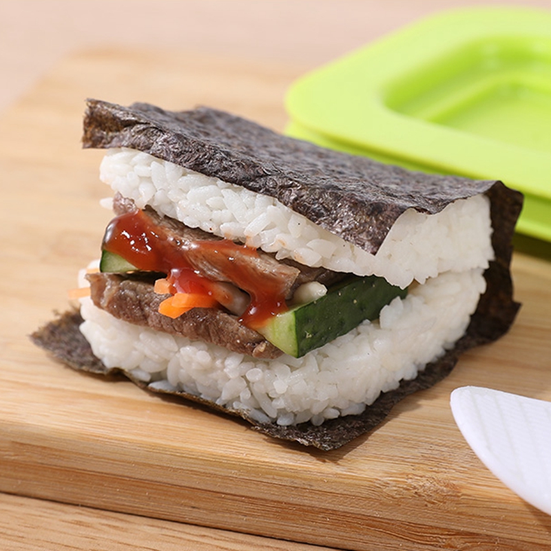 DIY创意米饭汉堡造型模具三明治日式三角饭团方圆形寿司便当工具