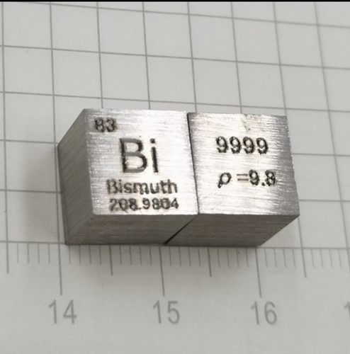 铋立方 金属铋方块 单质铋块 高纯铋方块 Bi 99.95%元素收藏 10mm