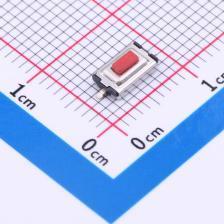 YTS1C0052ARG00   红色按键头3.6x6.1x2.5 250gf两脚贴片