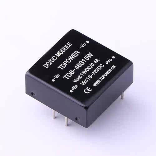 TD6-48S15W  Vin=18V~72V Vout=15V 400mA  价格以咨询为准
