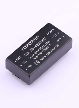 TDK30-48S24W   Vin=18V~72V Vout=24V 1.25A  价格以咨询为准