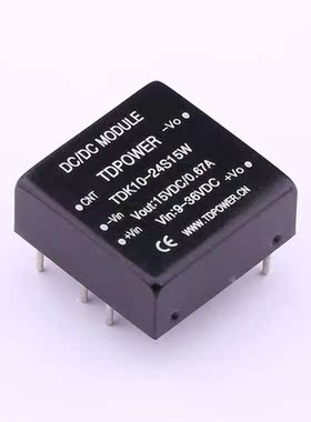 TDK10-24S15W2   Vin=9V~36V Vout=15V 670mA  价格以咨询为准