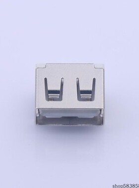 912-121B1016D10100    母座 弯插 前两脚无边方弹铁壳反向