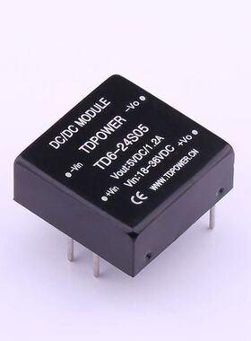 TD6-24D05W  Vin=9V~36V Vout=±5.05V 1.2A  价格以咨询为准