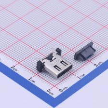 918-418K202AY40002  Type-C 母座 立贴 有柱双排LCP黑胶