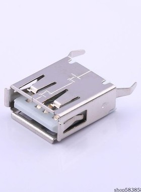U-USBAS04P-F001  Type-A 母座 直插 H=15mm K脚 白胶 铜壳