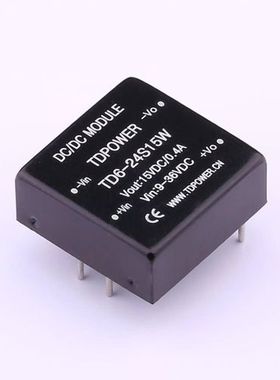 TD6-24S15W Vin=9V~36V Vout=15V 400mA  价格以咨询为准