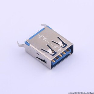 直插 916 弯脚无边铜壳LCP蓝胶 母座 162A2058Y20200 Type