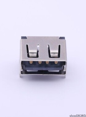 912-121A2022D10100  母座 弯插 前两脚无边方弹铁壳