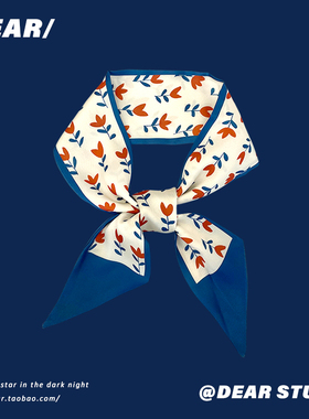 ins韩版碎花春夏季长条小丝带腰带女百搭多功能装饰领巾飘带发带