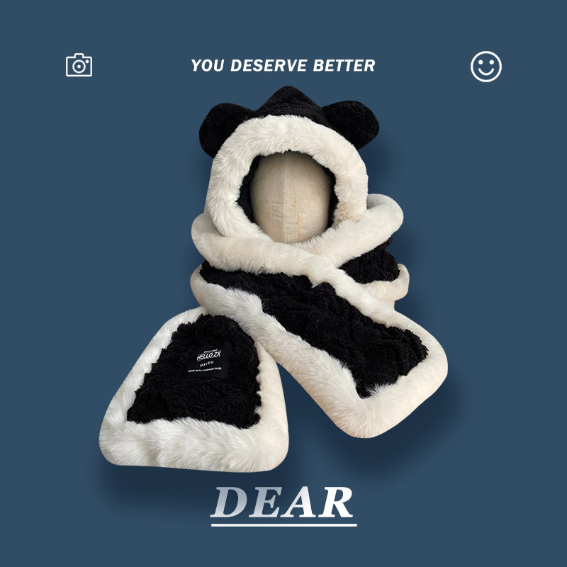 出游帽子手套女2021韩版冬季保暖