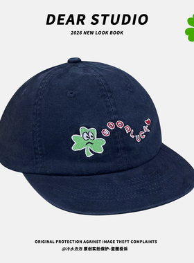 韩国潮牌字母苹果树刺绣棒球帽子女2026春夏季新款百搭平檐鸭舌帽