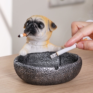 烟灰缸个性创意轻奢高级感高端大气上档次防飞灰家用客厅送男友