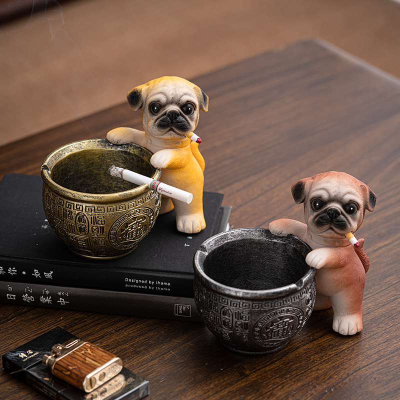 创意高级感百福缸招财狗烟灰缸家用客厅办公室茶桌潮流可爱烟灰缸,家居饰品,装饰烟灰缸,淘宝优惠券,粉丝福利购,淘宝优惠卷