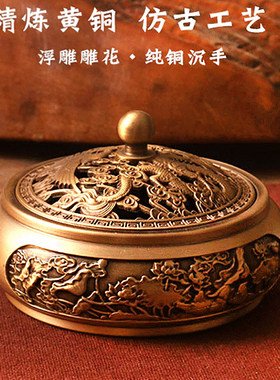 纯铜仿古纸质文殊智慧香炉