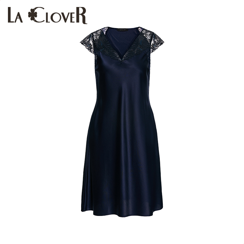 轻蝶漫舞系列桑蚕丝拼接睡裙