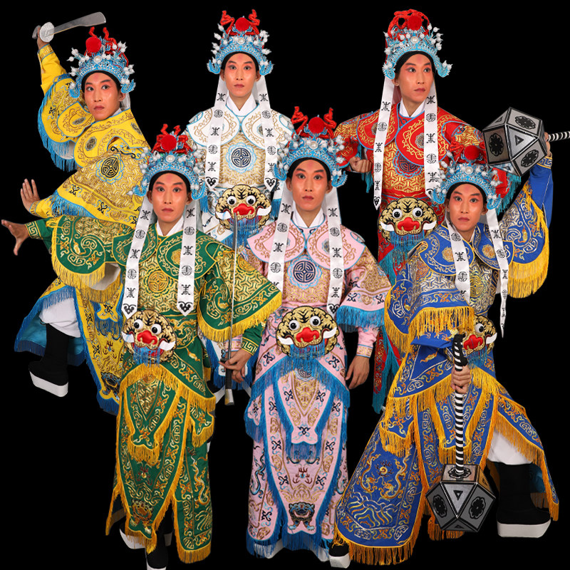 戏装 戏曲服装舞台演出古装影视武生将军男大靠 男改良靠文明软靠