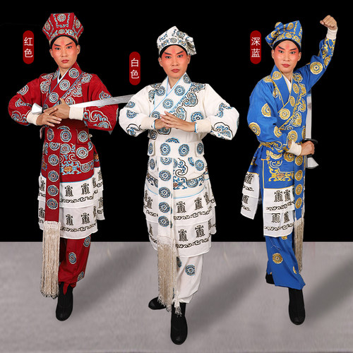 戏剧演出三岔口武将古装