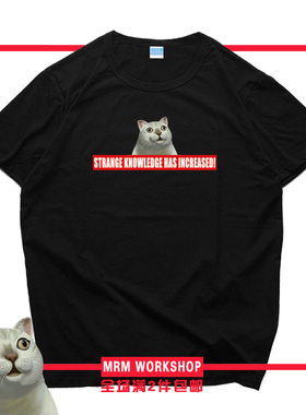 奇怪的知识增加了mur猫沙雕bilibili创意恶搞笑动漫周边T恤短袖