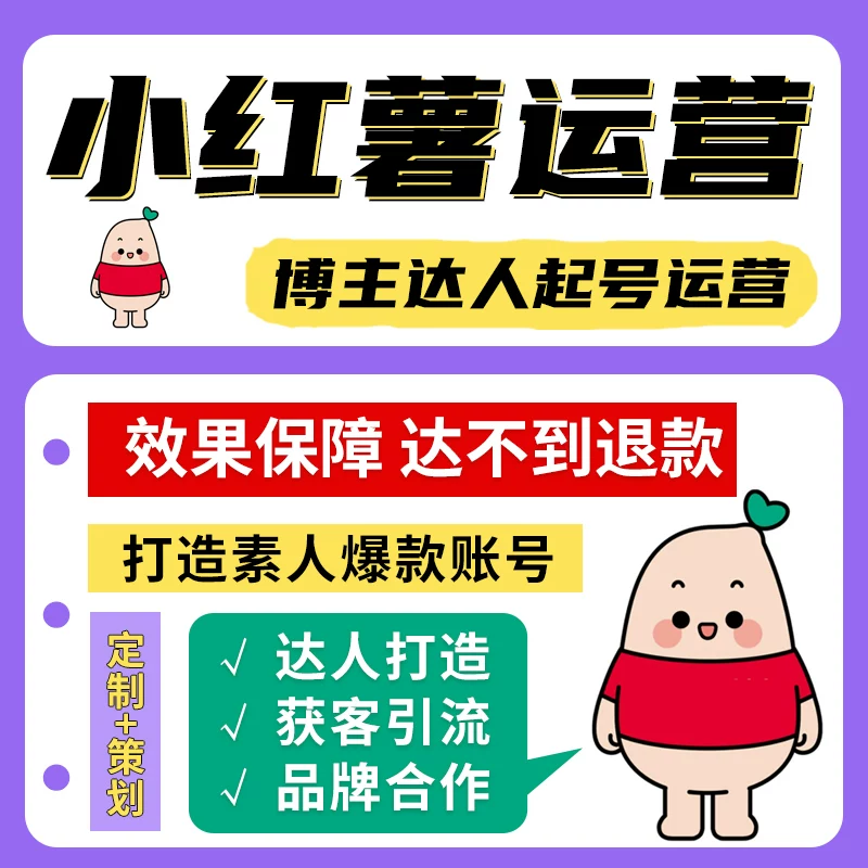 小红薯运营品牌营销策划服务xhs书推广内容笔记视频剪辑设计托管