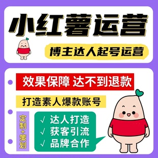 小红薯运营品牌营销策划服务xhs书推广内容笔记视频剪辑设计托管