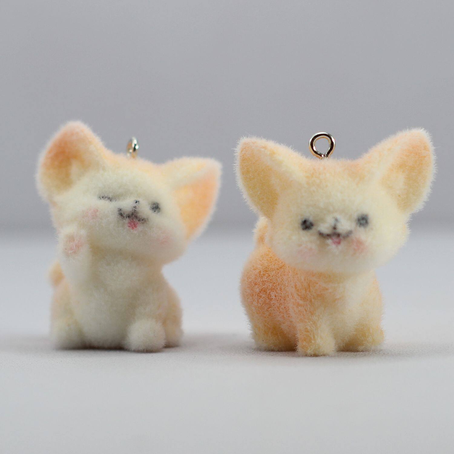 植绒小公仔大耳狐手机挂绳