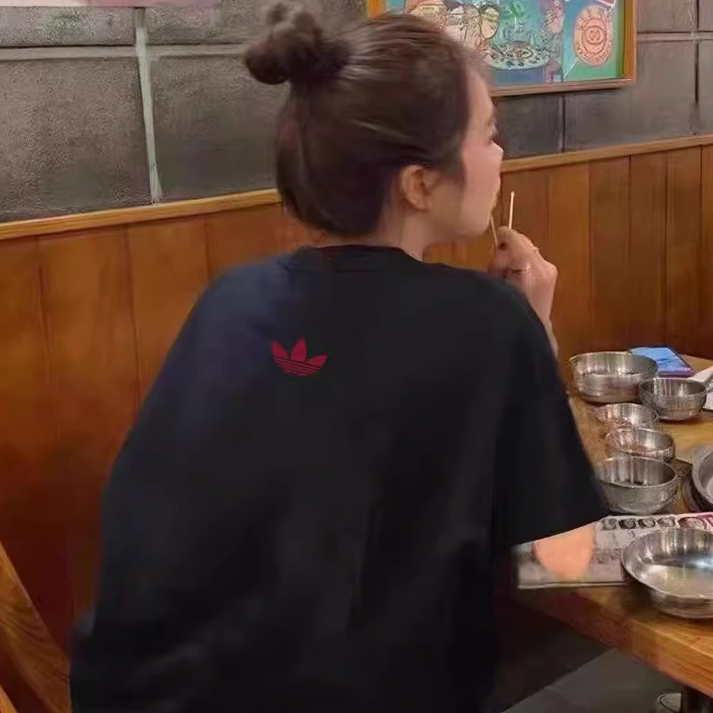 男女夏季100%纯棉中长款T恤