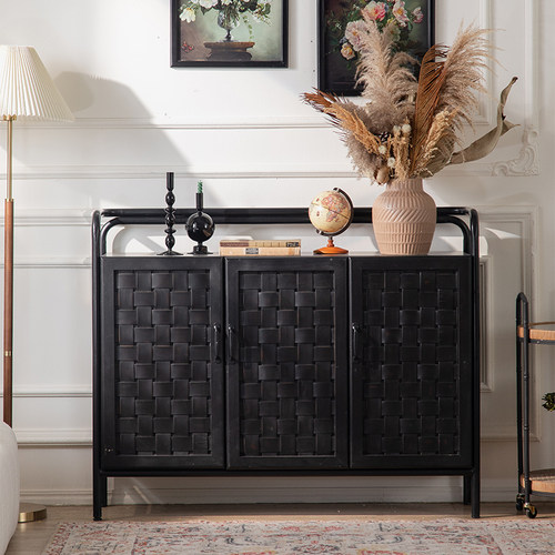 乐奇欧式储藏实木餐边柜简约