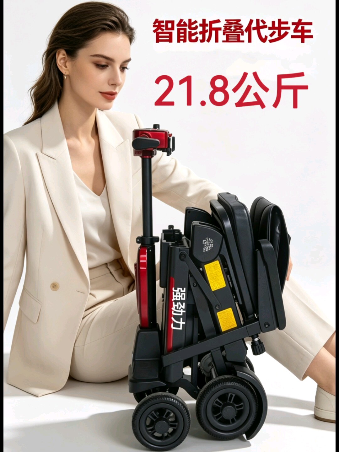 飞机款轻便折叠四轮代步车老年代步车老人代步车四轮车迷你电动车